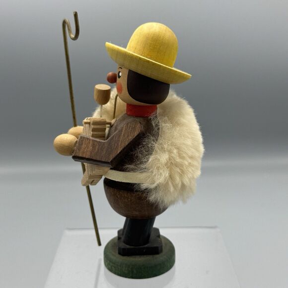 Straco Germany Shepherd with Lamb Wood Figurine Travel Souvenir Folk Art 5.5" T - Picture 2 of 10